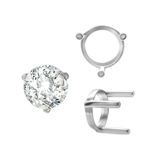 Load image into Gallery viewer, ITI NYC Three Prong Round Single Base Settings in 14K Gold (2.00 mm - 8.00 mm)
