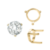 ITI NYC Three Prong Round Single Base Settings in 14K Gold (2.00 mm - 8.00 mm)
