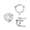ITI NYC Three Prong Round Single Base Settings in Sterling Silver (2.00 mm - 8.00 mm)