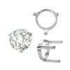 ITI NYC Three Prong Round Single Base Settings in Sterling Silver (2.00 mm - 8.00 mm)