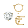 ITI NYC Three Prong Round Single Base Settings in 14K Gold (2.00 mm - 8.00 mm)