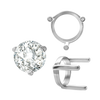 ITI NYC Three Prong Round Single Base Settings in Sterling Silver (2.00 mm - 8.00 mm)