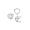 ITI NYC Three Prong Round Single Base Settings in Sterling Silver (2.00 mm - 8.00 mm)
