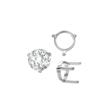 Load image into Gallery viewer, ITI NYC Three Prong Round Single Base Settings in 14K Gold (2.00 mm - 8.00 mm)
