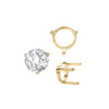ITI NYC Three Prong Round Single Base Settings in 14K Gold (2.00 mm - 8.00 mm)