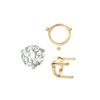 ITI NYC Three Prong Round Single Base Settings in 14K Gold (2.00 mm - 8.00 mm)