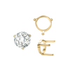 ITI NYC Three Prong Round Single Base Settings in 14K Gold (2.00 mm - 8.00 mm)