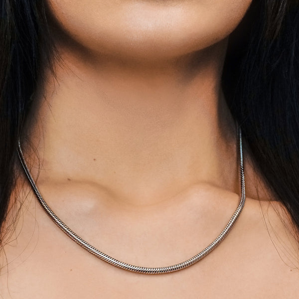 Seaport Snake Chain Necklace in Sterling Silver