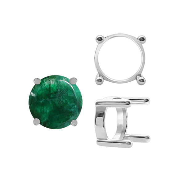 ITI NYC Four Prong Round Single Base Settings With Straight Wire Prongs in 14K Gold (2.00 mm - 8.00 mm)