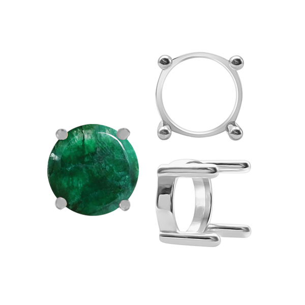 ITI NYC Four Prong Round Single Base Settings With Straight Wire Prongs in 14K Gold (2.00 mm - 8.00 mm)