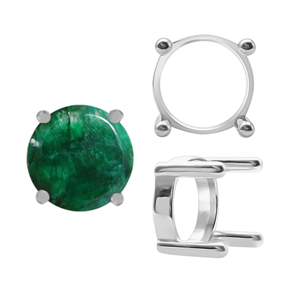 ITI NYC Four Prong Round Single Base Settings With Straight Wire Prongs in 14K Gold (2.00 mm - 8.00 mm)