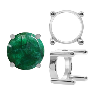 ITI NYC Four Prong Round Single Base Settings With Straight Wire Prongs in Sterling Silver (2.00 mm - 8.00 mm)