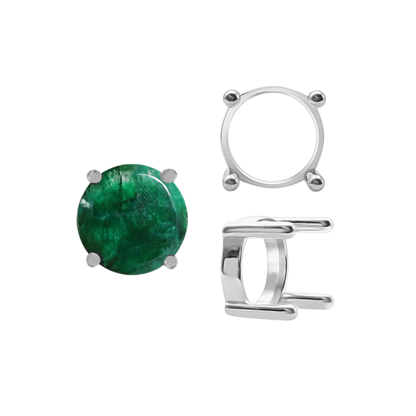 ITI NYC Four Prong Round Single Base Settings With Straight Wire Prongs in 14K Gold (2.00 mm - 8.00 mm)