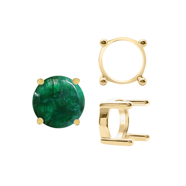 ITI NYC Four Prong Round Single Base Settings With Straight Wire Prongs in 14K Gold (2.00 mm - 8.00 mm)
