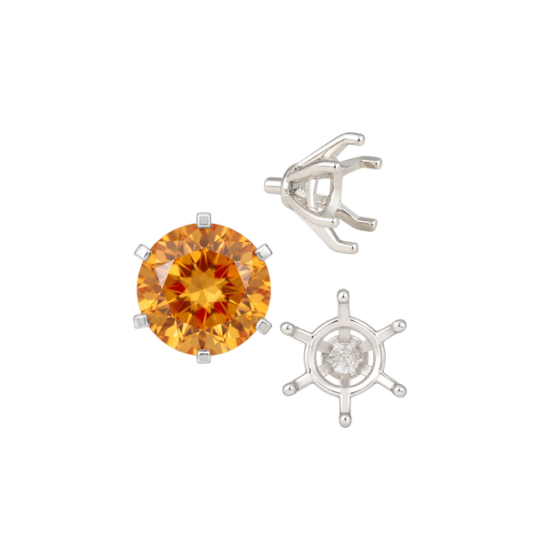 ITI NYC Round Six Prong Heavy Settings in Sterling Silver (4.00 mm - 9.50 mm)