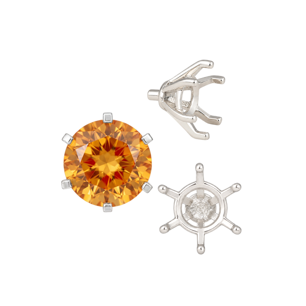 ITI NYC Round Six Prong Heavy Settings in 14K Gold (4.00 mm - 9.50 mm)