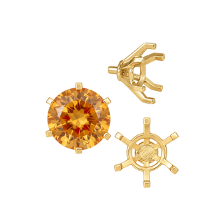 ITI NYC Round Six Prong Heavy Settings in 14K Gold (4.00 mm - 9.50 mm)