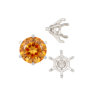 ITI NYC Round Six Prong Heavy Settings in Sterling Silver (4.00 mm - 9.50 mm)