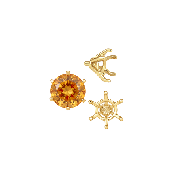 ITI NYC Round Six Prong Heavy Settings in 14K Gold (4.00 mm - 9.50 mm)