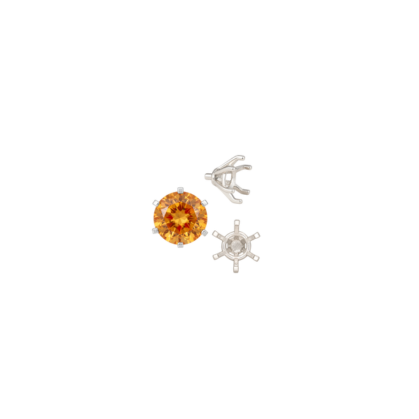 ITI NYC Round Six Prong Heavy Settings in 14K Gold (4.00 mm - 9.50 mm)