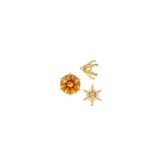 ITI NYC Round Six Prong Heavy Settings in 14K Gold (4.00 mm - 9.50 mm)