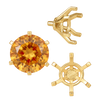ITI NYC Round Six Prong Heavy Settings in 14K Gold (4.00 mm - 9.50 mm)