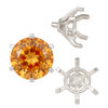 ITI NYC Round Six Prong Heavy Settings in Sterling Silver (4.00 mm - 9.50 mm)