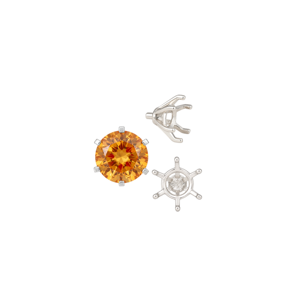 ITI NYC Round Six Prong Heavy Settings in 14K Gold (4.00 mm - 9.50 mm)