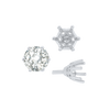 ITI NYC Six Prong Round Filigree Tapered Settings with Peg in Sterling Silver (4.00 mm - 8.00 mm)