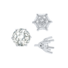 ITI NYC Six Prong Round Filigree Tapered Settings with Peg in Sterling Silver (4.00 mm - 9.25 mm)