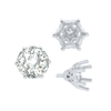 ITI NYC Six Prong Round Filigree Tapered Settings with Peg in Sterling Silver (4.00 mm - 9.25 mm)