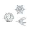 ITI NYC Six Prong Round Filigree Tapered Settings with Peg in Sterling Silver (4.00 mm - 8.00 mm)