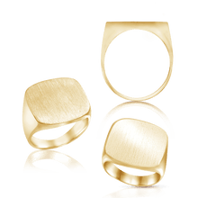 Load image into Gallery viewer, Square Signet Rings in 14K Yellow Gold (10 mm - 18 mm)

