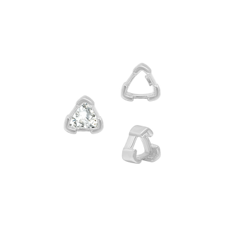 ITI NYC V-End Trillion Shape Single Wire Settings in Sterling Silver (3.00 mm - 10.00 mm)
