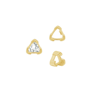 ITI NYC V-End Trillion Shape Single Wire Settings in 14K Gold (3.00 mm - 10.00 mm)
