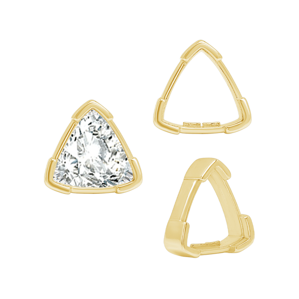 ITI NYC V-End Trillion Shape Single Wire Settings in 14K Gold (3.00 mm - 10.00 mm)