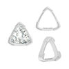 ITI NYC V-End Trillion Shape Single Wire Settings in Sterling Silver (3.00 mm - 10.00 mm)