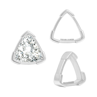 ITI NYC V-End Trillion Shape Single Wire Settings in Sterling Silver (3.00 mm - 10.00 mm)