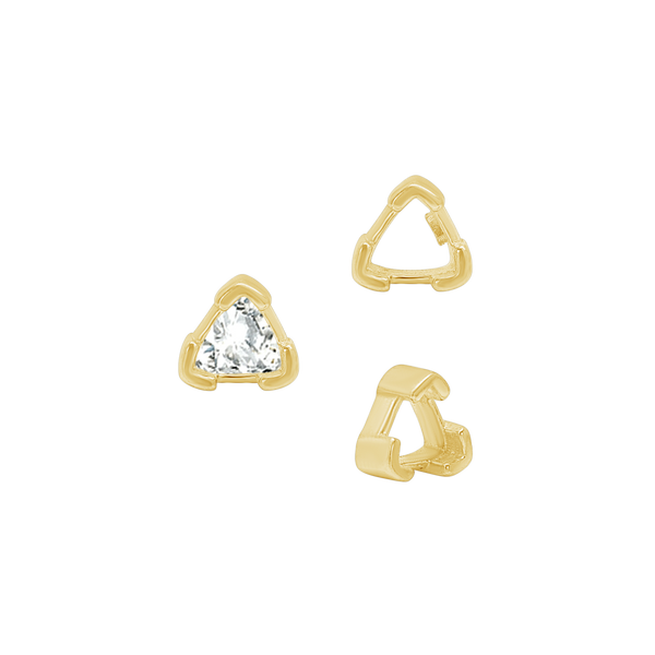 ITI NYC V-End Trillion Shape Single Wire Settings in 14K Gold (3.00 mm - 10.00 mm)
