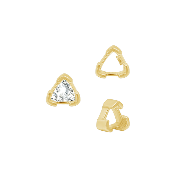 ITI NYC V-End Trillion Shape Single Wire Settings in 14K Gold (3.00 mm - 10.00 mm)