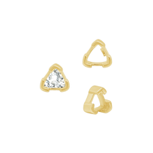 Load image into Gallery viewer, ITI NYC V-End Trillion Shape Single Wire Settings in 14K Gold (3.00 mm - 10.00 mm)
