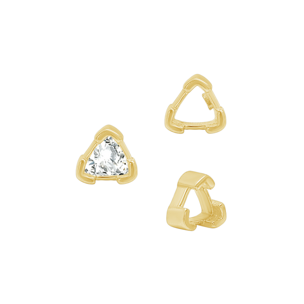 ITI NYC V-End Trillion Shape Single Wire Settings in 14K Gold (3.00 mm - 10.00 mm)