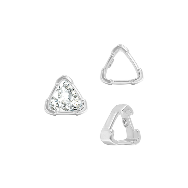 ITI NYC V-End Trillion Shape Single Wire Settings in Sterling Silver (3.00 mm - 10.00 mm)
