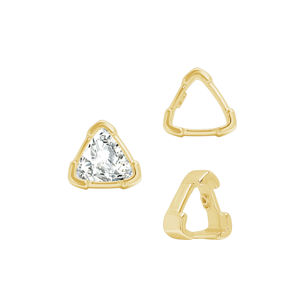 ITI NYC V-End Trillion Shape Single Wire Settings in 14K Gold (3.00 mm - 10.00 mm)