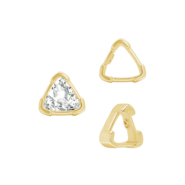 ITI NYC V-End Trillion Shape Single Wire Settings in 14K Gold (3.00 mm - 10.00 mm)