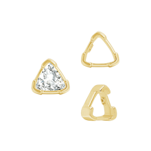 Load image into Gallery viewer, ITI NYC V-End Trillion Shape Single Wire Settings in 14K Gold (3.00 mm - 10.00 mm)
