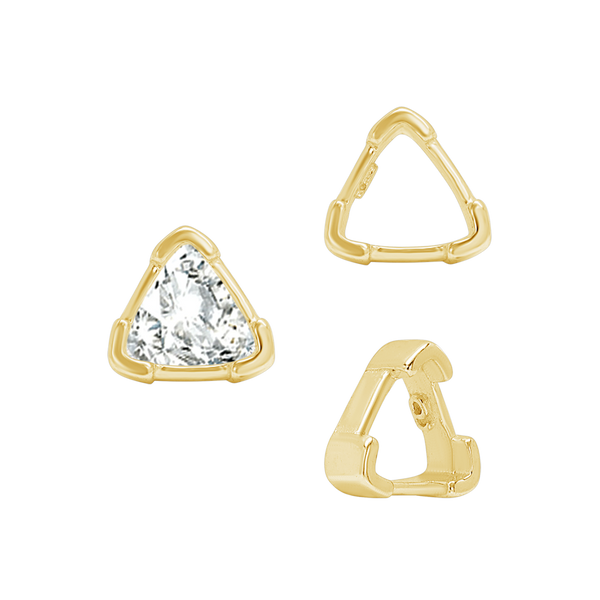 ITI NYC V-End Trillion Shape Single Wire Settings in 14K Gold (3.00 mm - 10.00 mm)