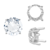 ITI NYC Four Prong Round Filigree Settings in 14K Gold (3.00 mm - 10.00 mm)