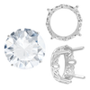 ITI NYC Four Prong Round Filigree Settings in 14K Gold (3.00 mm - 22.00 mm)