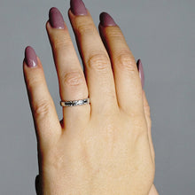 Load image into Gallery viewer, Scroll Edge Stackable Ring in Sterling Silver
